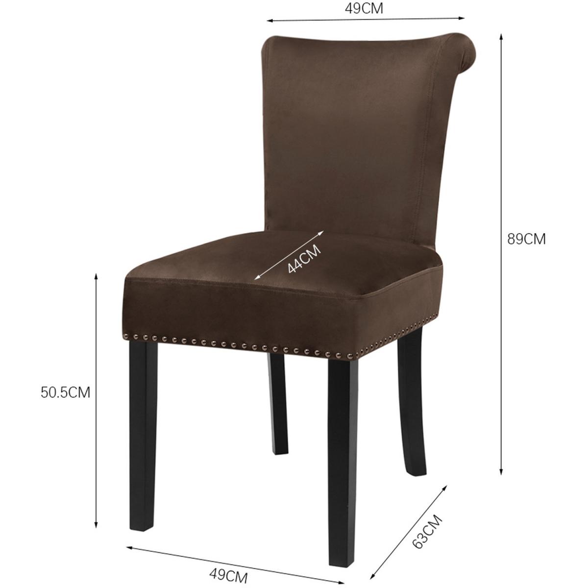 Velvet Comfy Dining Chairs Set - Grey – image 16