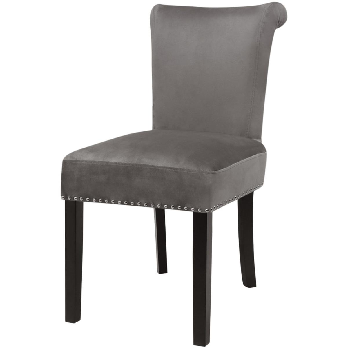 Velvet Comfy Dining Chairs Set - Grey – image 3