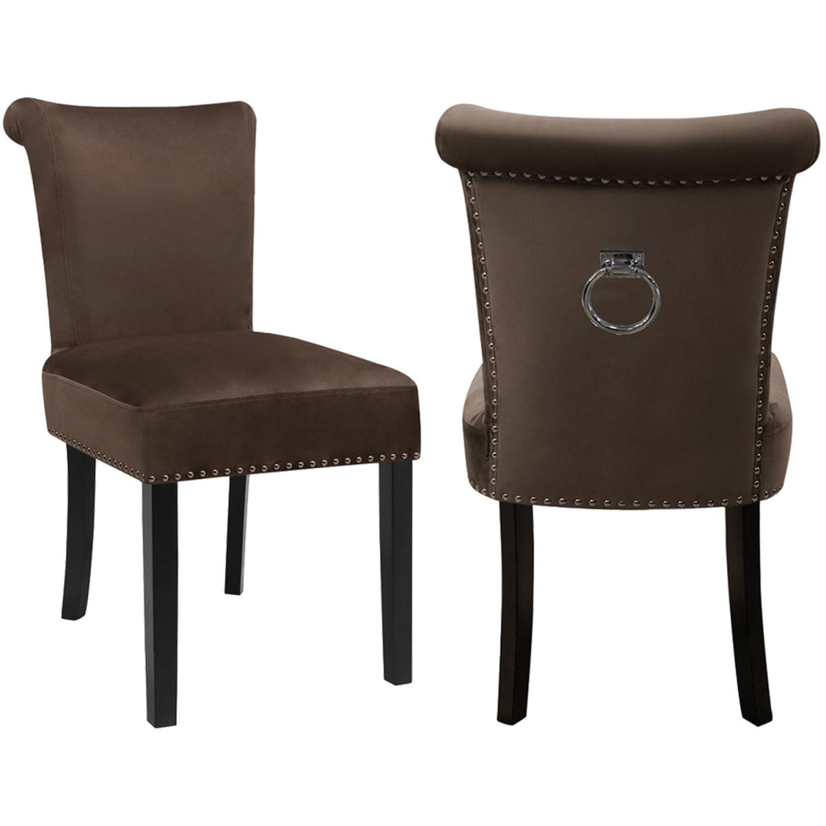 Velvet Comfy Dining Chairs Set - Grey – image 9