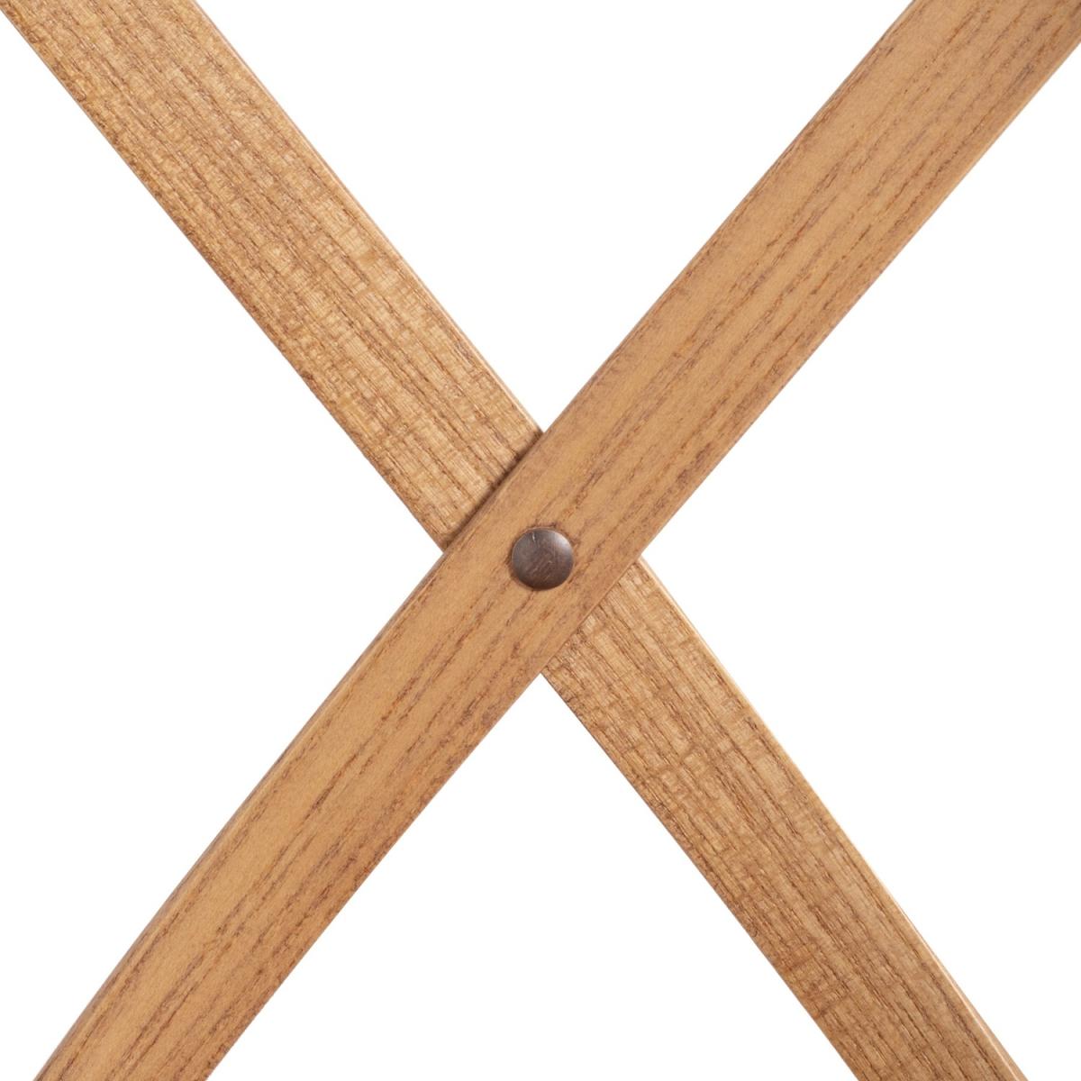 Light Oak Cross Back Dining Chair - Brown – image 4