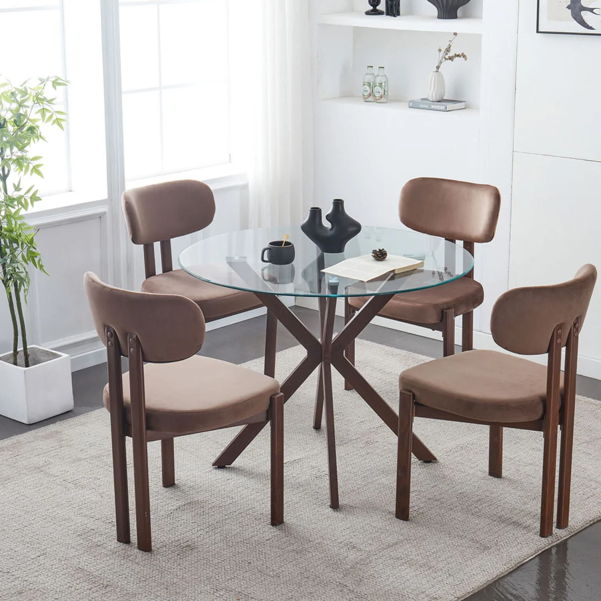 Pair of Kendall Dining Chairs - Brown – image 2