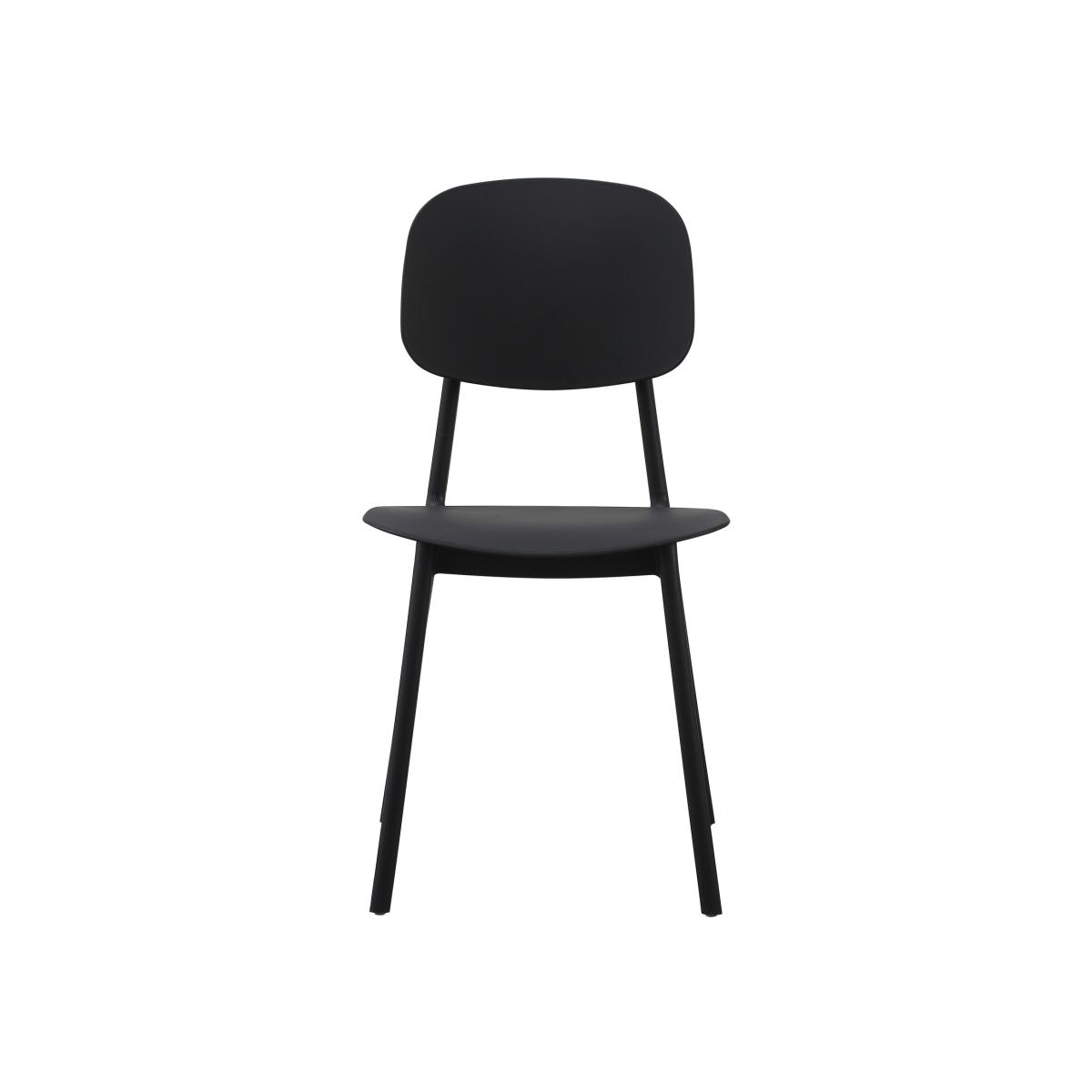 Oslo Plastic Dining Chair - Black