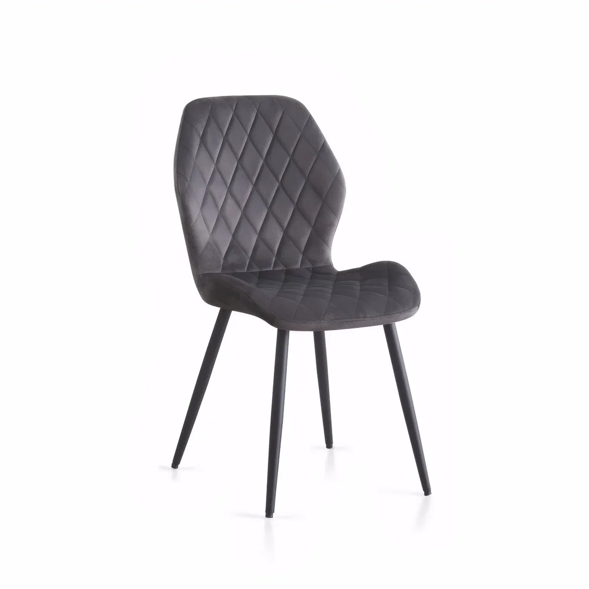 SONARA Modern Velvet Dining Chairs Set of 4 - Ergonomic Curved Backrest, Diamond Quilted, Green - Orange – image 21