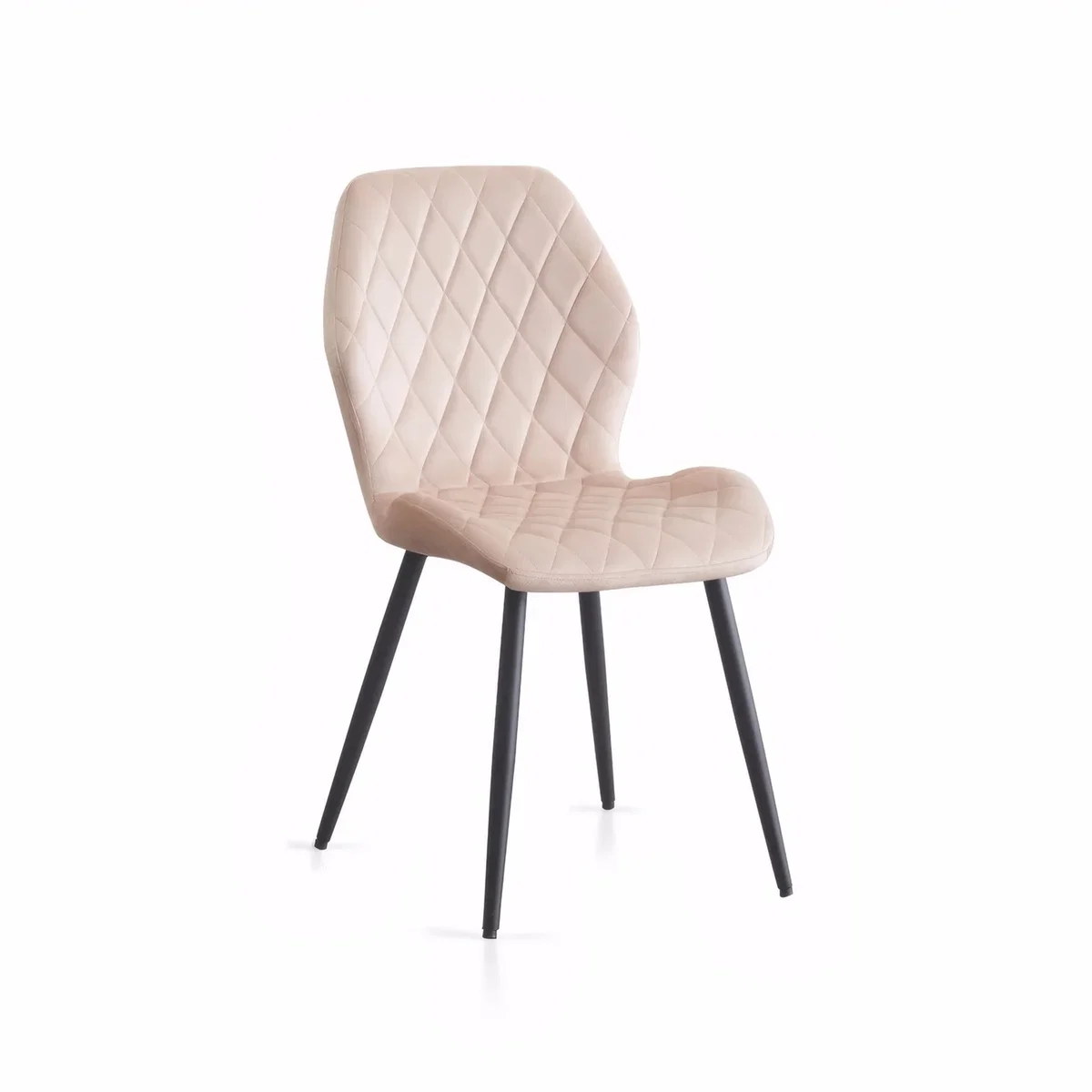 SONARA Modern Velvet Dining Chairs Set of 4 - Ergonomic Curved Backrest, Diamond Quilted, Green - Orange – image 36