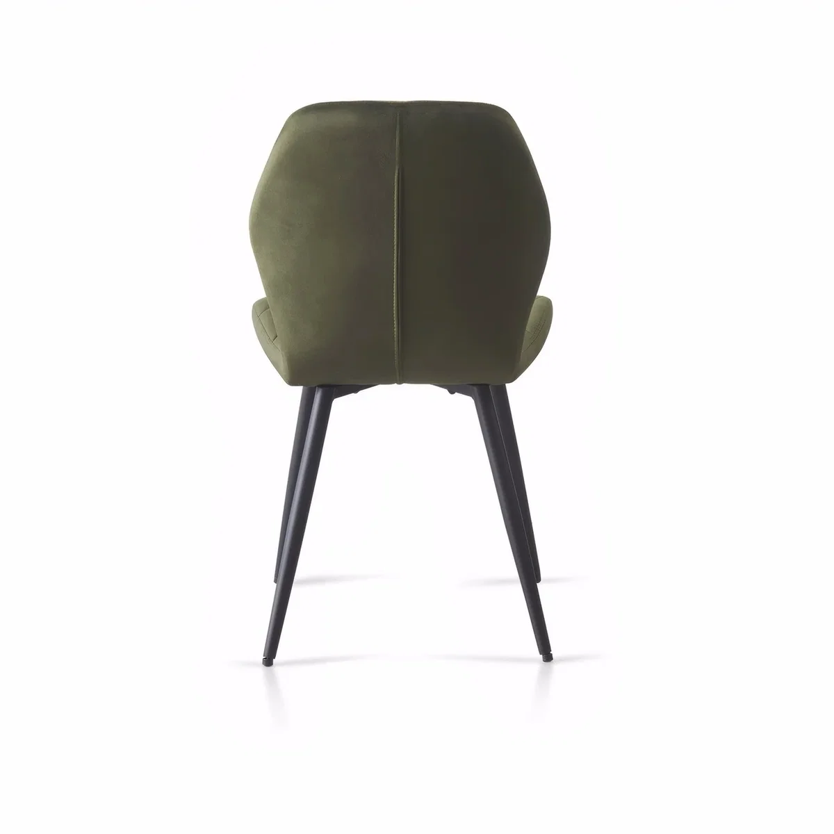 SONARA Modern Velvet Dining Chairs Set of 4 - Ergonomic Curved Backrest, Diamond Quilted, Green - Orange – image 7