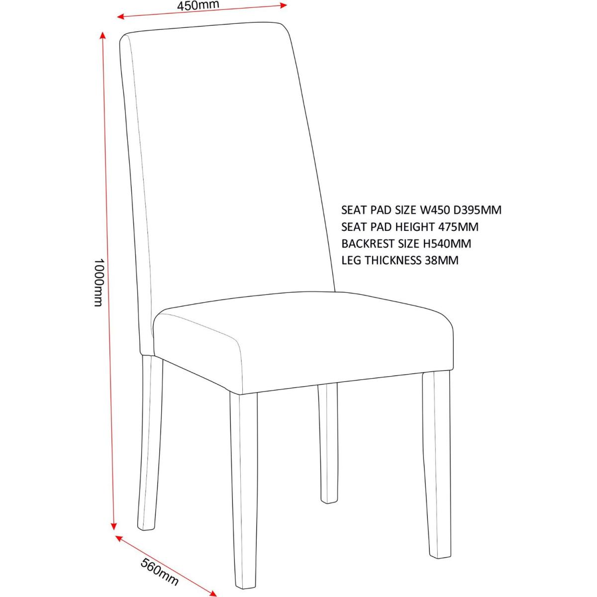 Rimini Chairs Pair - Grey Fabric – image 3