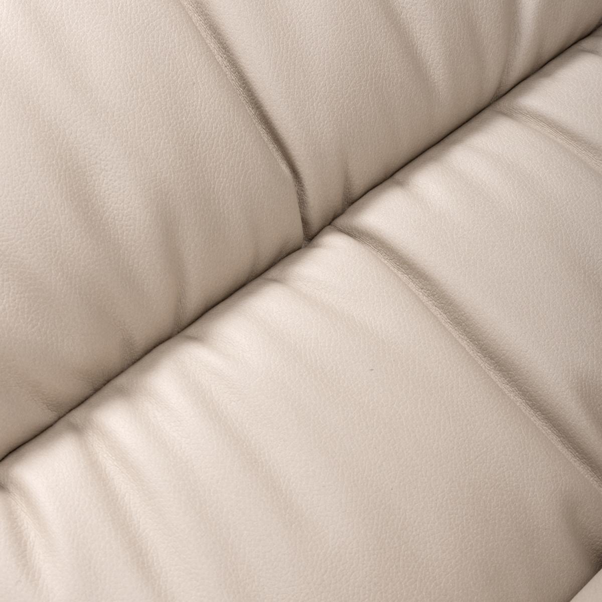 Pair of Arnhem Swivel Leather Effect Cream Dining Chairs - Cream – image 7