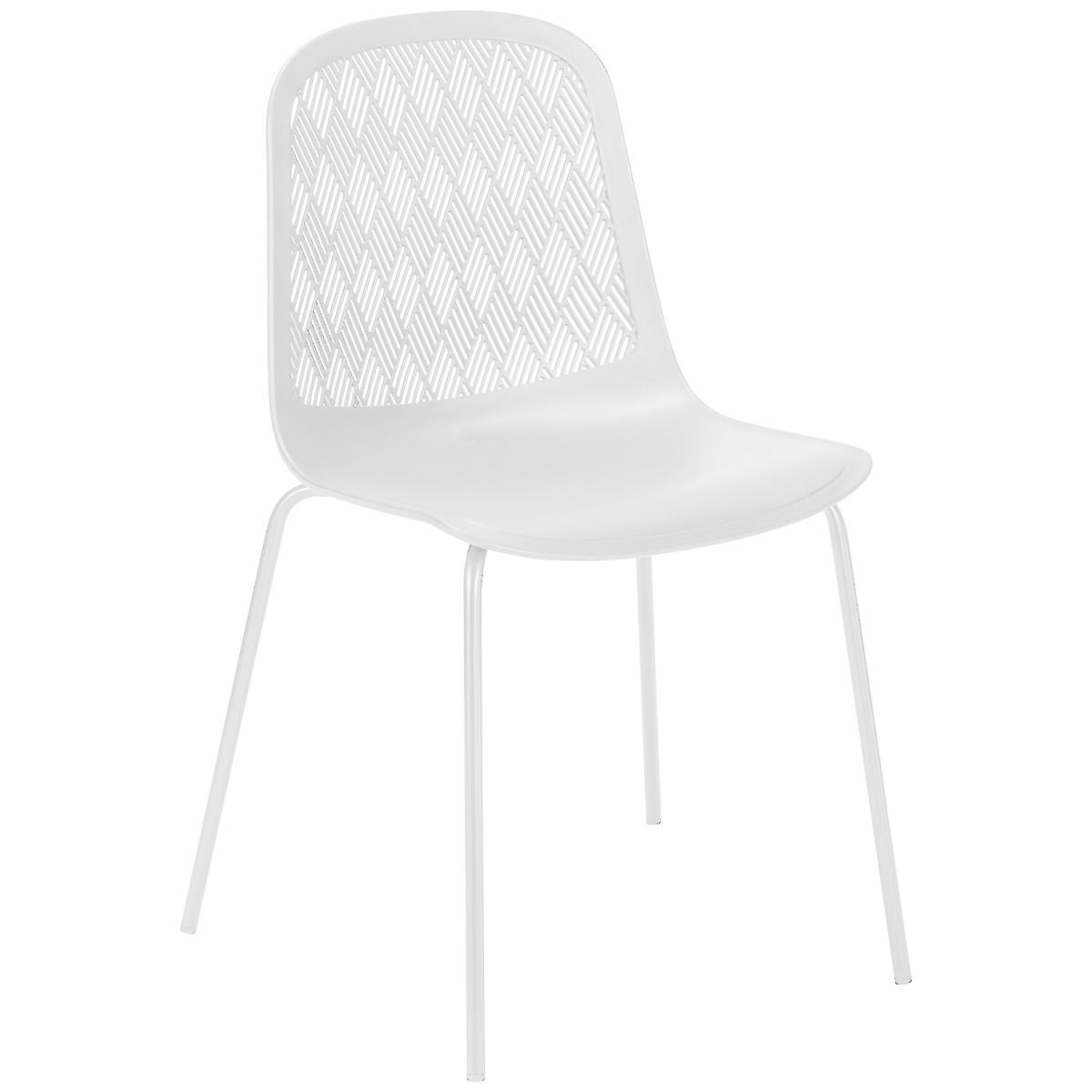 Geometric Cut Out Chair - White – image 2