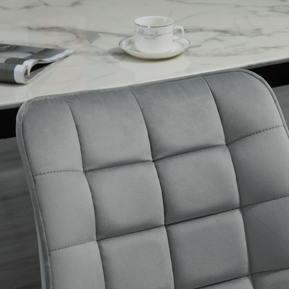 Dining Chairs with Metal Legs, Set of 2 - Grey – image 6