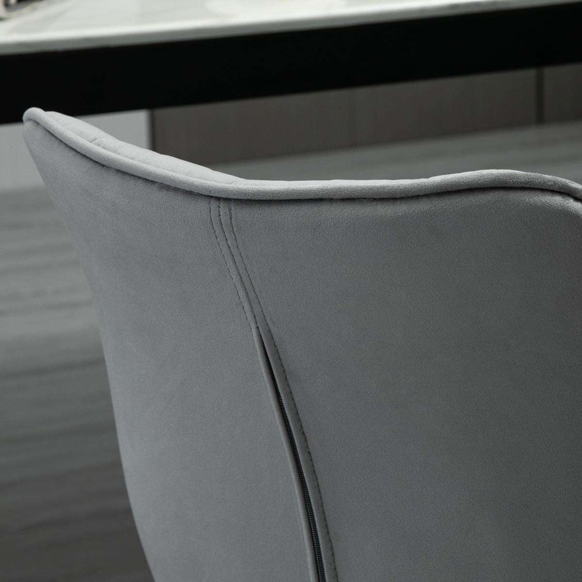 Dining Chairs with Metal Legs, Set of 2 - Grey – image 7