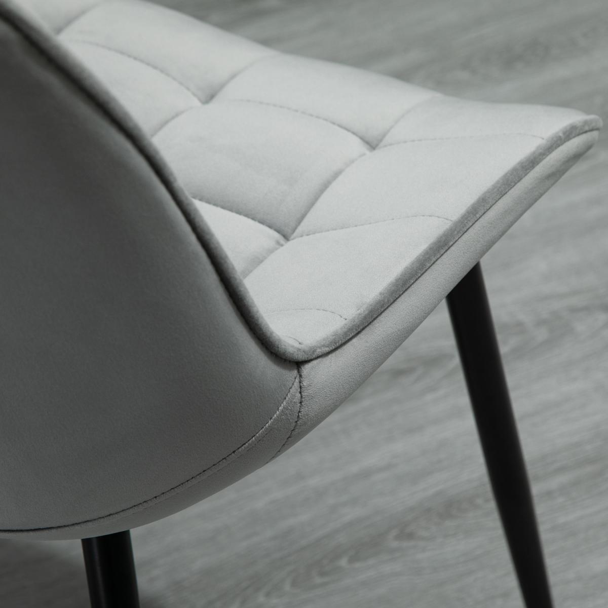 Dining Chairs with Metal Legs, Set of 2 - Grey – image 8