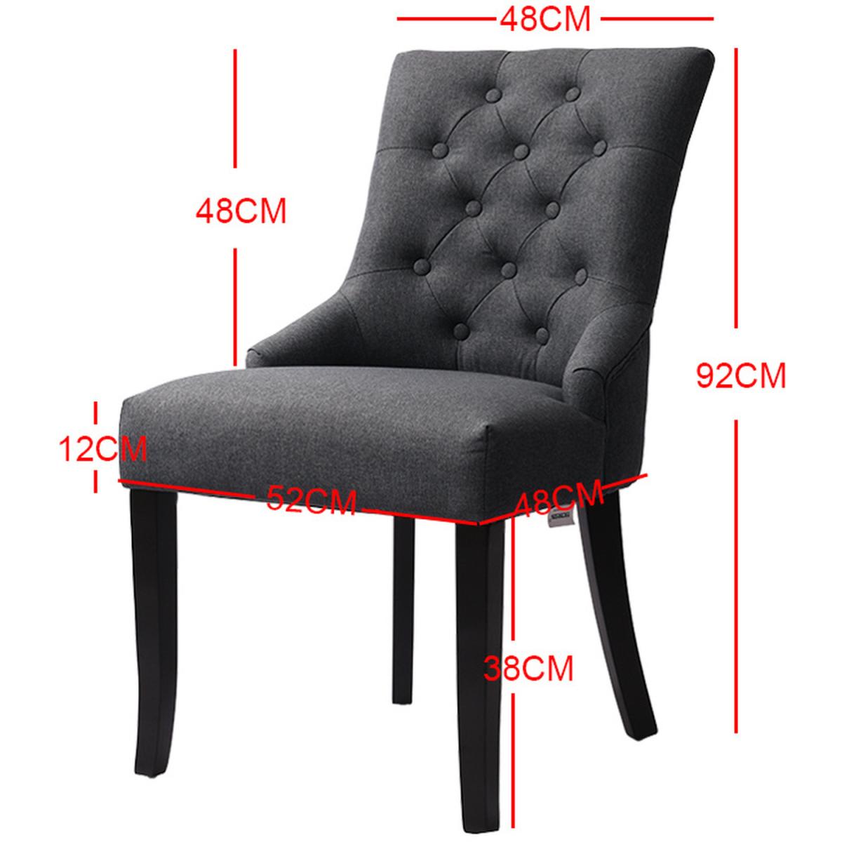 Upholstered Dining Chair - Drak Grey – image 2