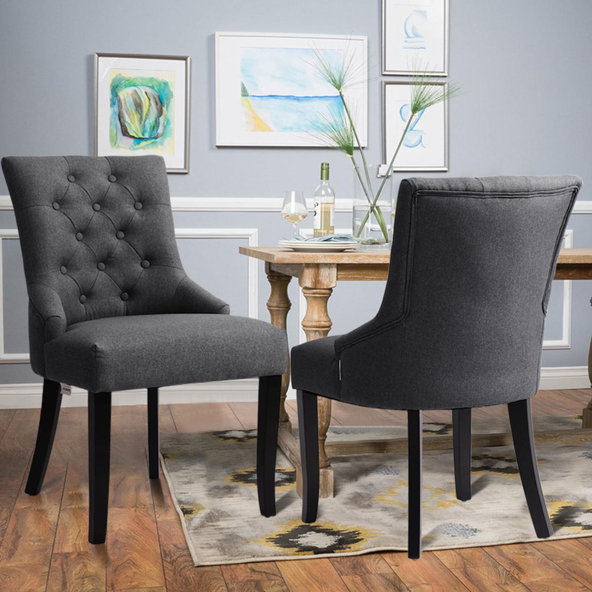 Upholstered Dining Chair - Drak Grey – image 11