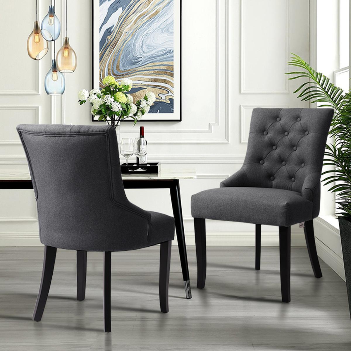 Upholstered Dining Chair - Drak Grey – image 12