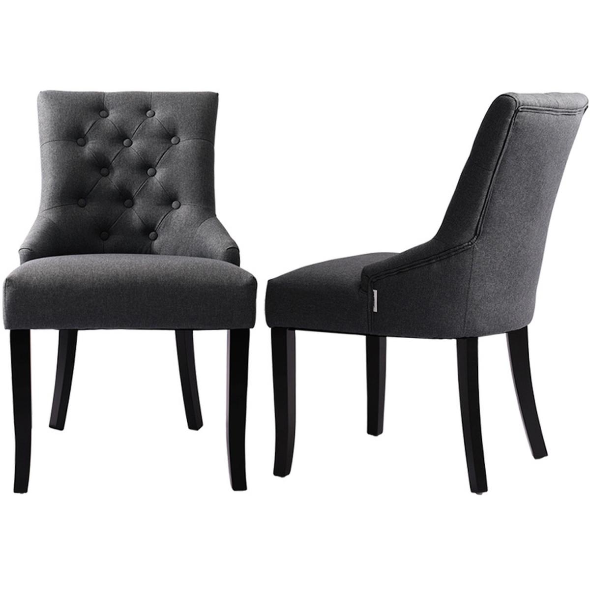 Upholstered Dining Chair - Drak Grey – image 9