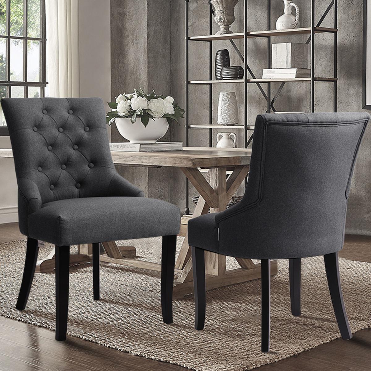 Upholstered Dining Chair - Drak Grey – image 10