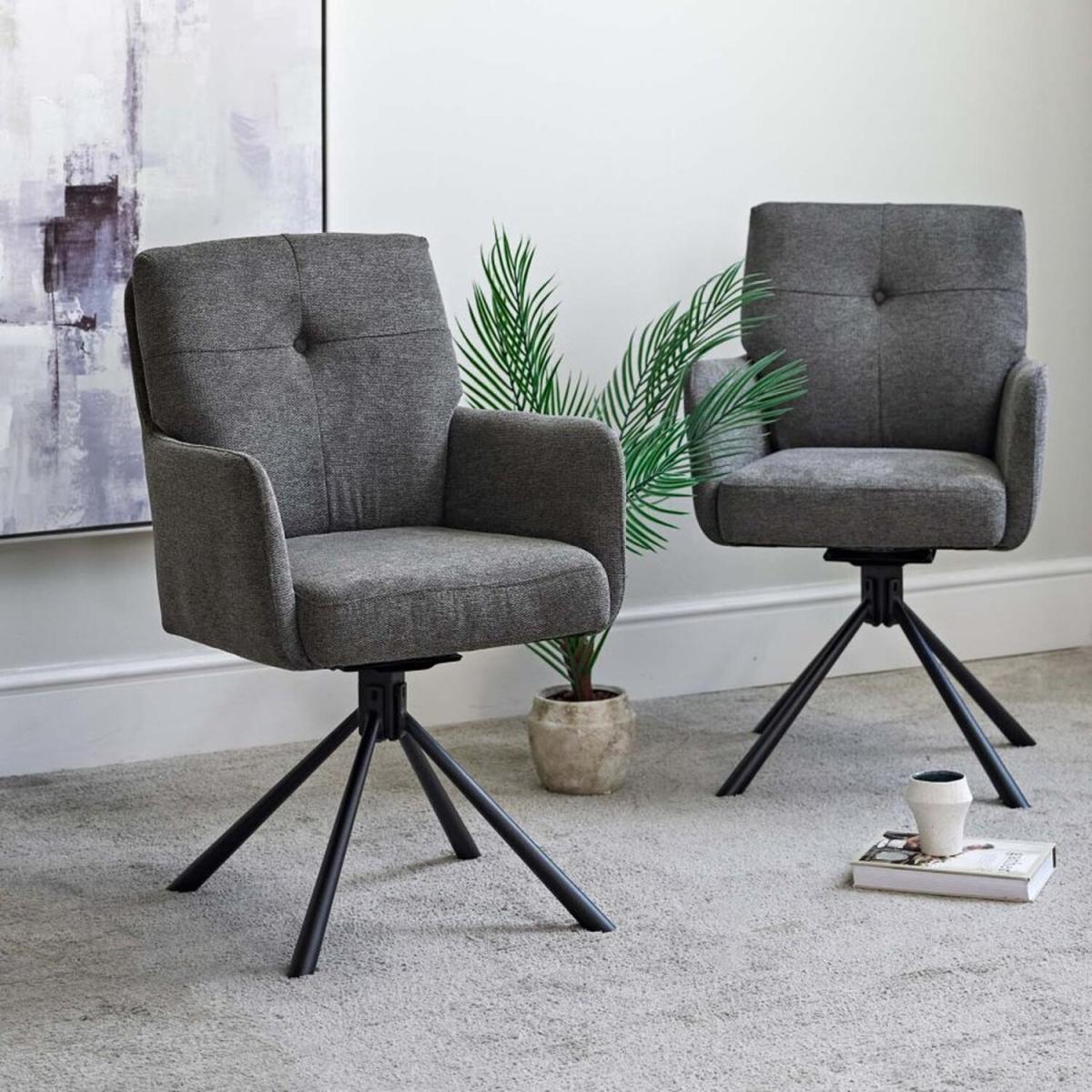 Set of 2 Parma Dining Chairs - Grey – image 4