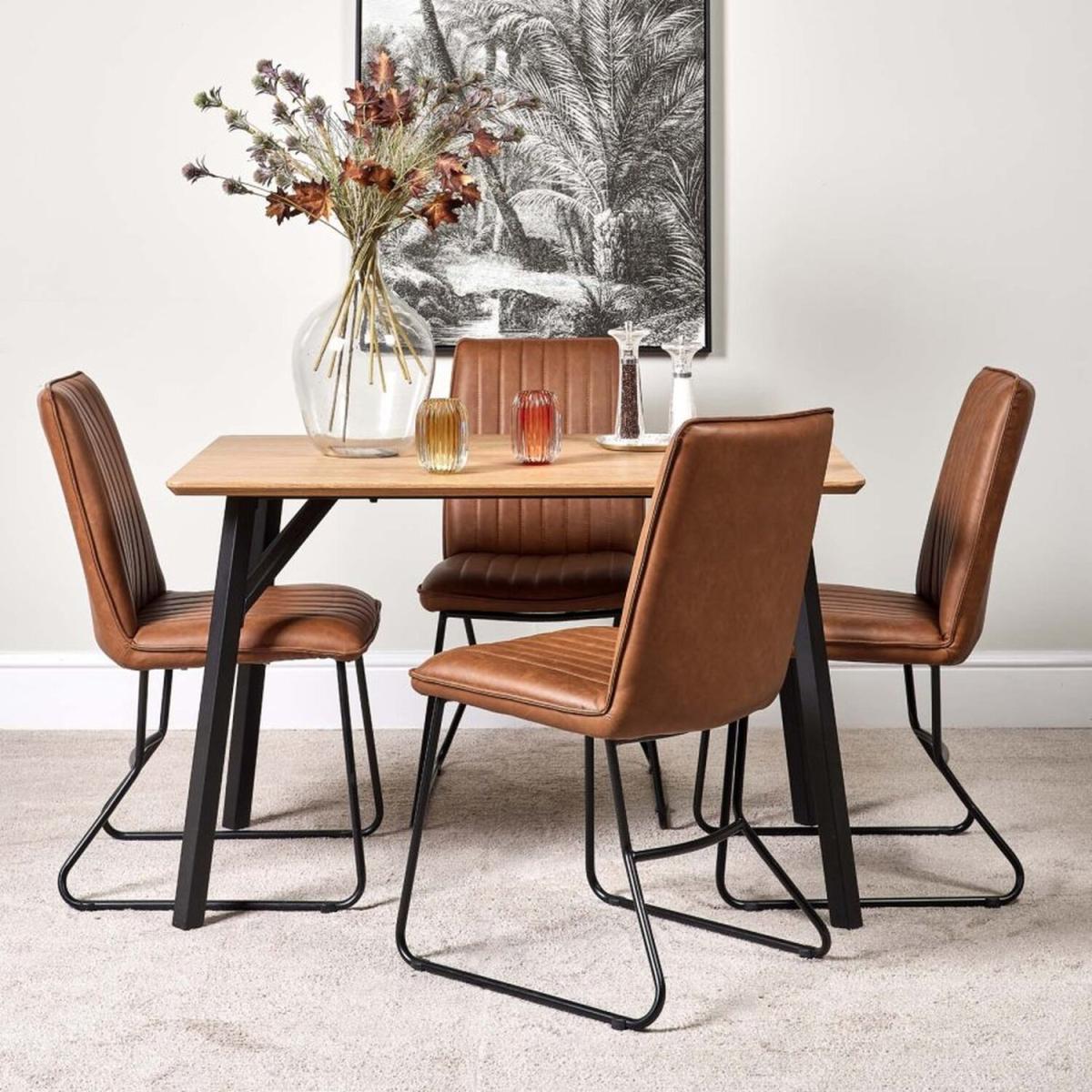 Lutina 120cm Dining Chair  4 York Dining Chairs - Tan – image 3