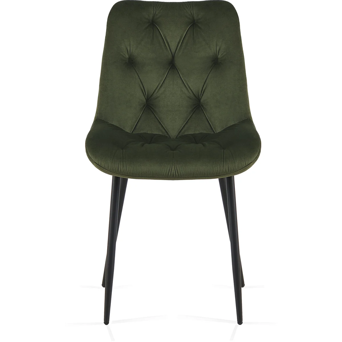 Set of 4 Velvet Dining Chairs with Ergonomic Upholstered Seat --Green - Sage Green / 120kg – image 13