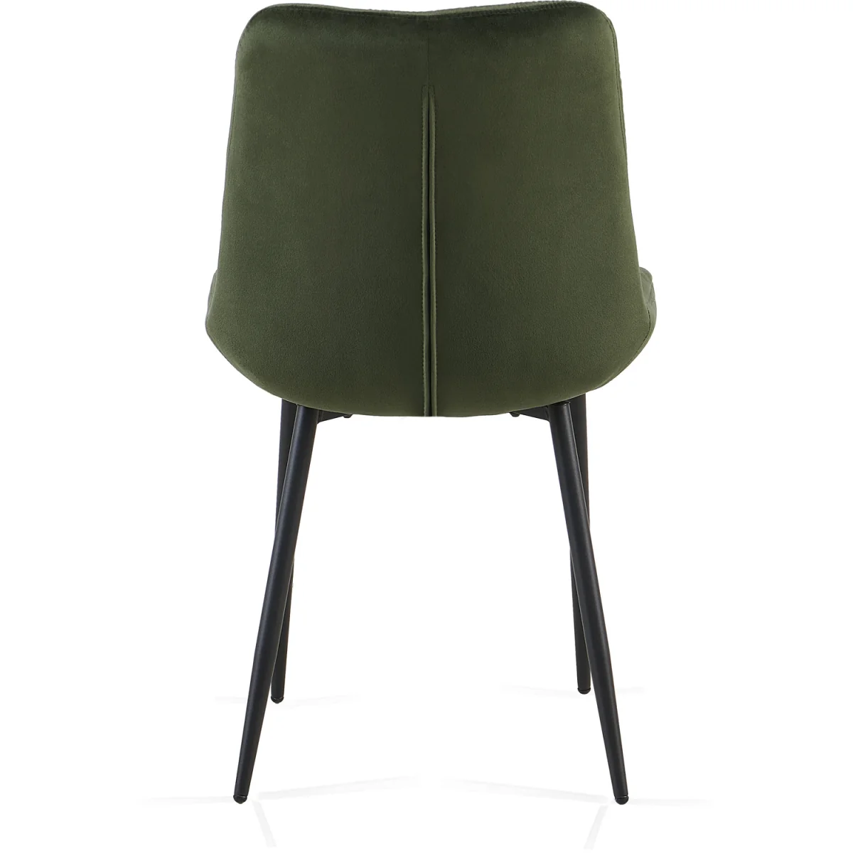 Set of 4 Velvet Dining Chairs with Ergonomic Upholstered Seat --Green - Sage Green / 120kg – image 15