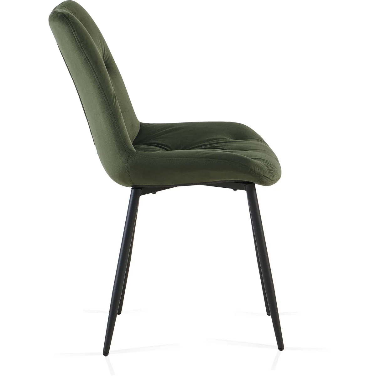 Set of 4 Velvet Dining Chairs with Ergonomic Upholstered Seat --Green - Sage Green / 120kg – image 17