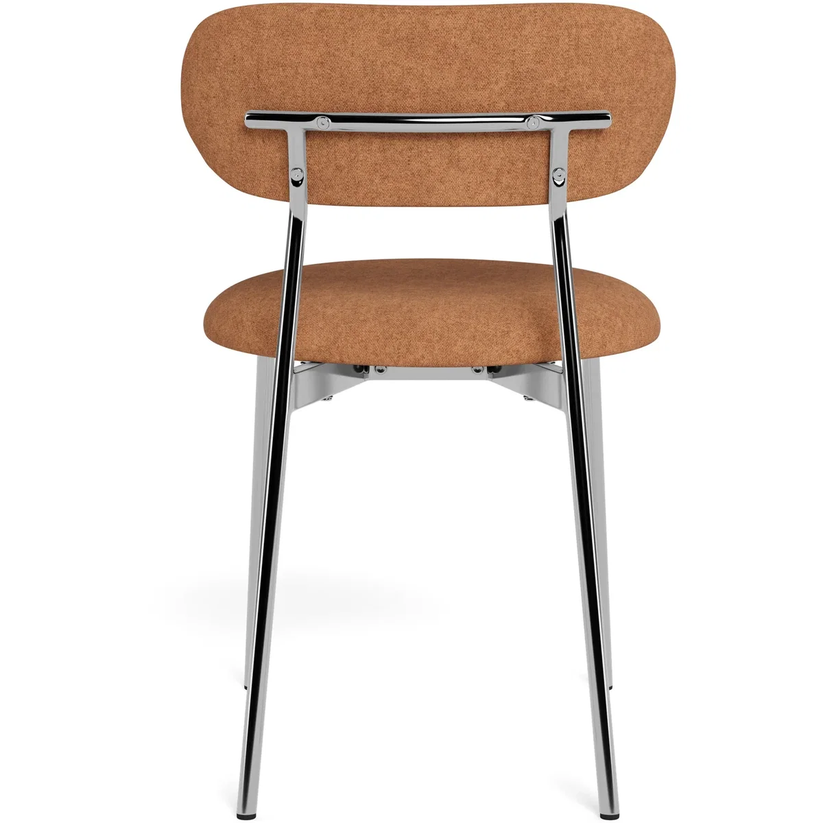 Lyric Dining Chair in Terracotta Fabric & Chrome Base (Set of 2) - Terracotta & Chrome – image 6