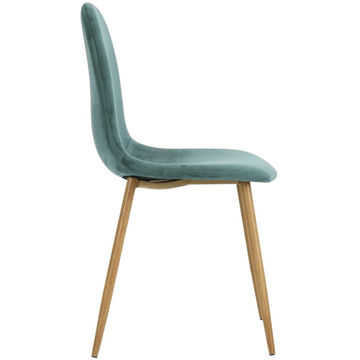Charlton Set of 4 Velvet Scandinavian Dining Chairs  - Grey – image 11