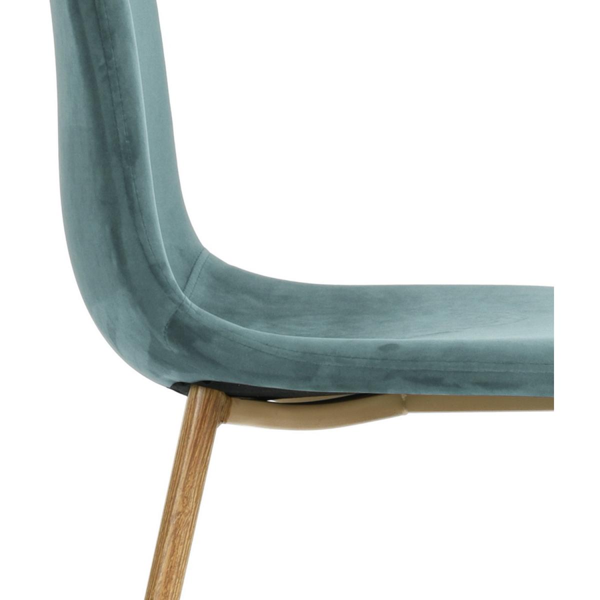 Charlton Set of 4 Velvet Scandinavian Dining Chairs  - Grey – image 12