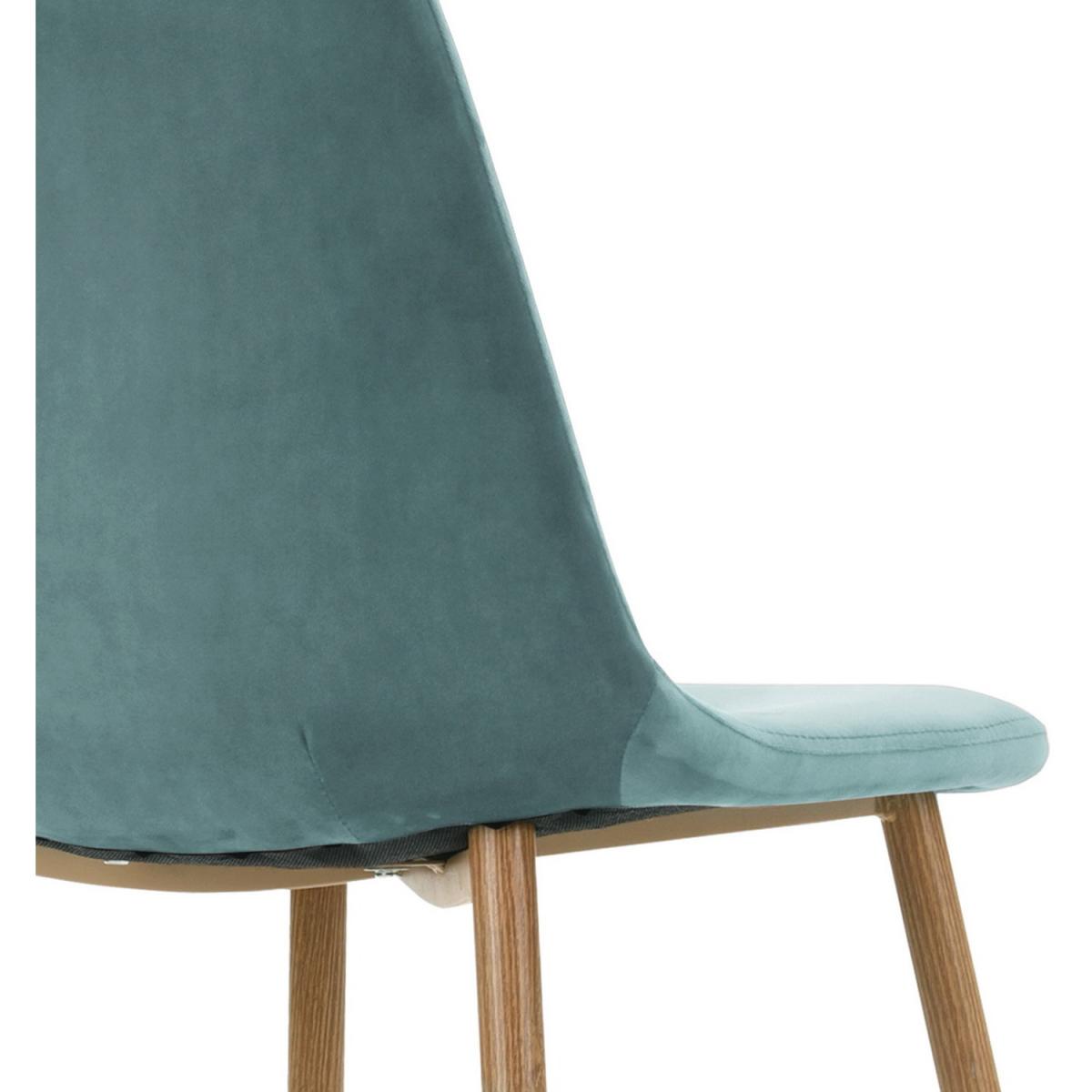 Charlton Set of 4 Velvet Scandinavian Dining Chairs  - Grey – image 13