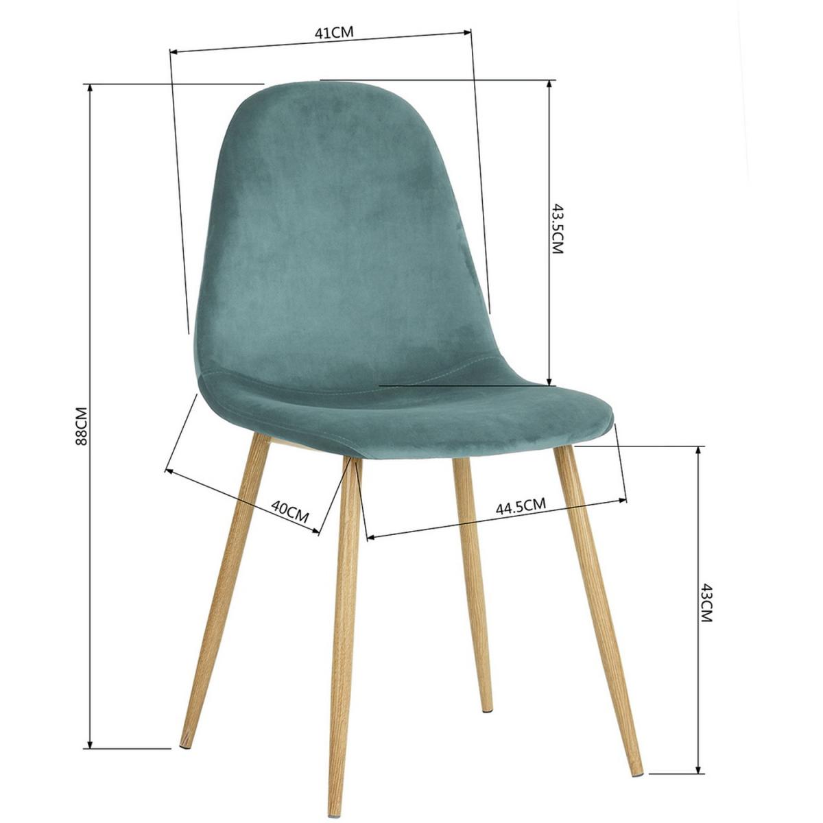 Charlton Set of 4 Velvet Scandinavian Dining Chairs  - Grey – image 14