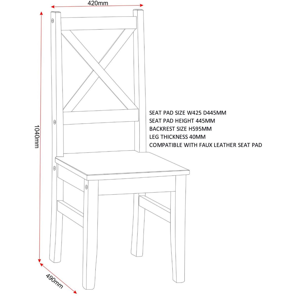 Salvador Chairs Pair - Distressed Waxed Pine – image 6