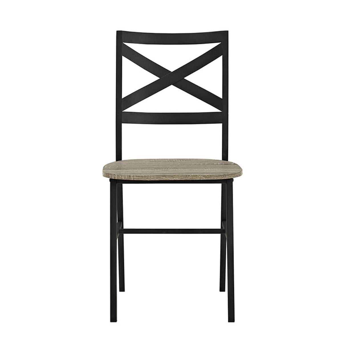 Pair of Toronto Industrial Dining Chairs - Driftwood – image 2