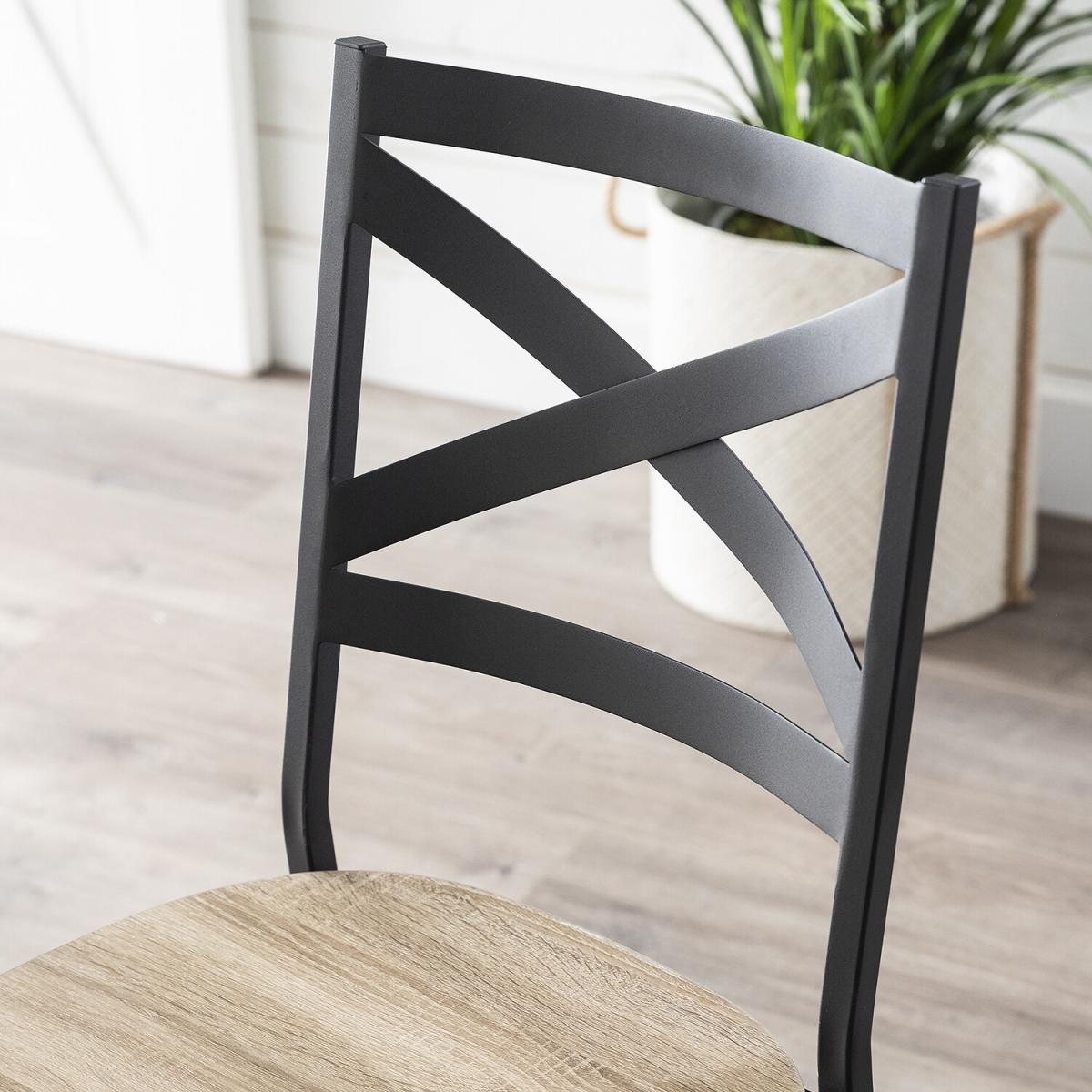 Pair of Toronto Industrial Dining Chairs - Driftwood – image 4