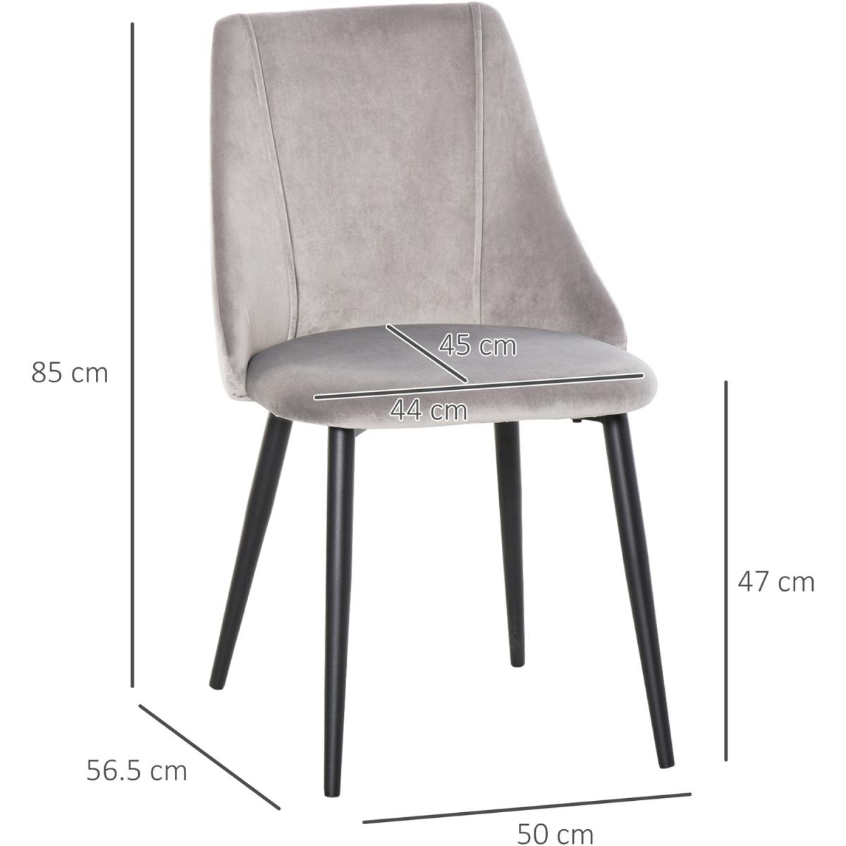 odern Upholstered High Back Dining Chairs - Grey – image 2
