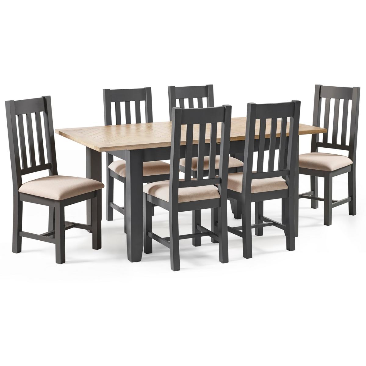 Set of 2 Bordeaux Dining Chairs Dark Grey - Grey – image 3