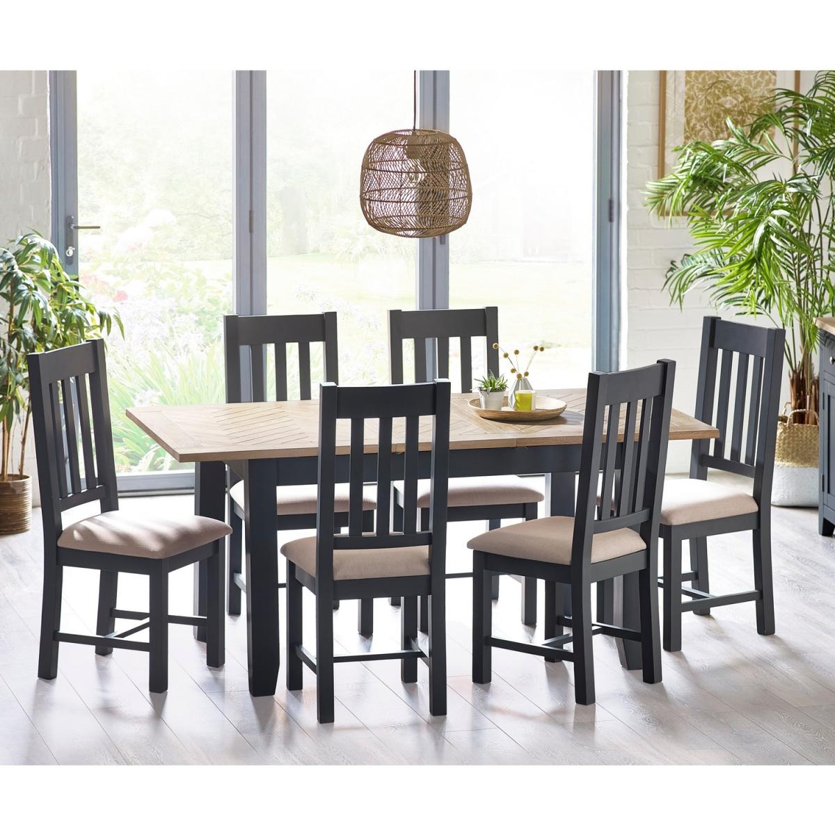 Set of 2 Bordeaux Dining Chairs Dark Grey - Grey – image 4