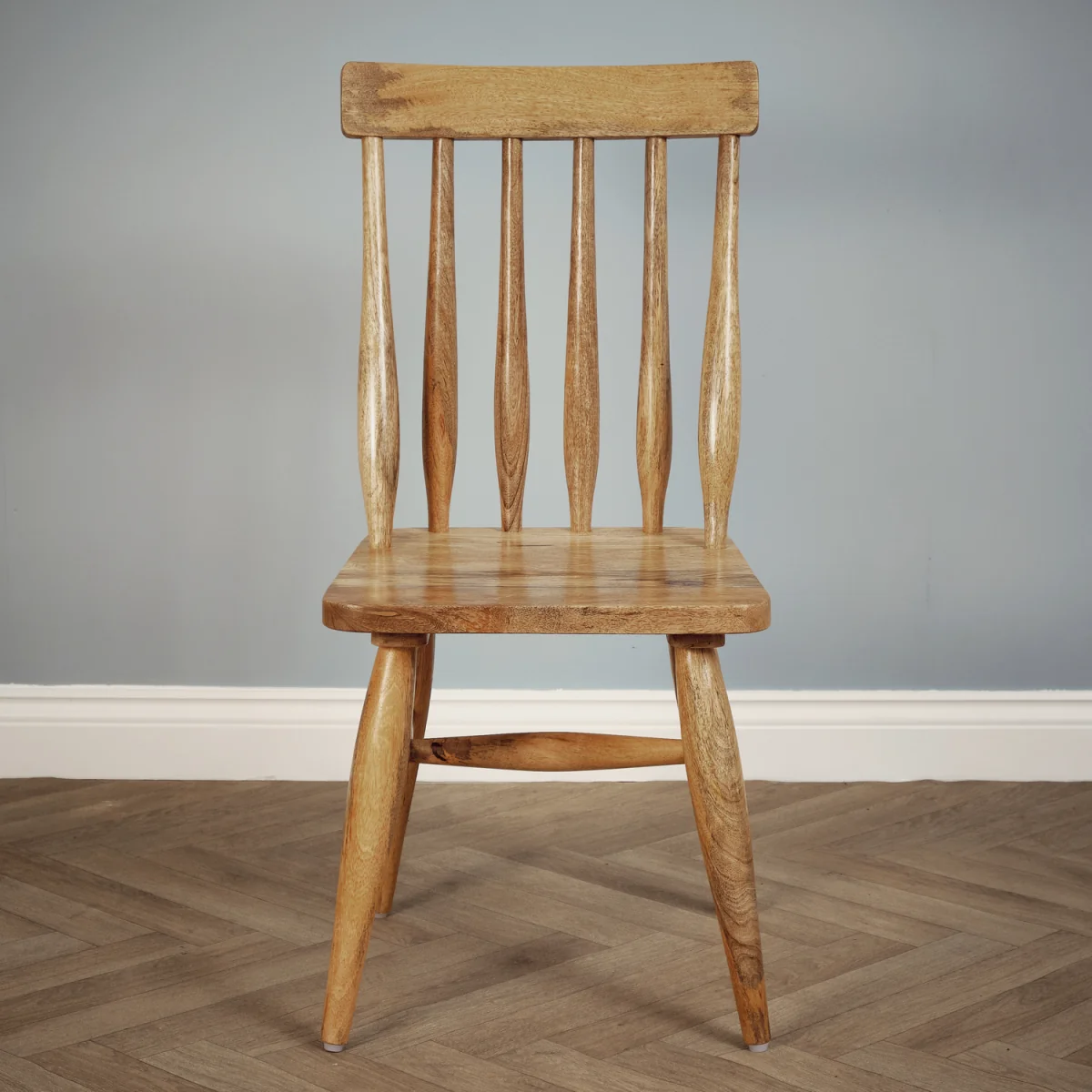 Solid Mango Wood Dining Chair - Light Oak – image 3