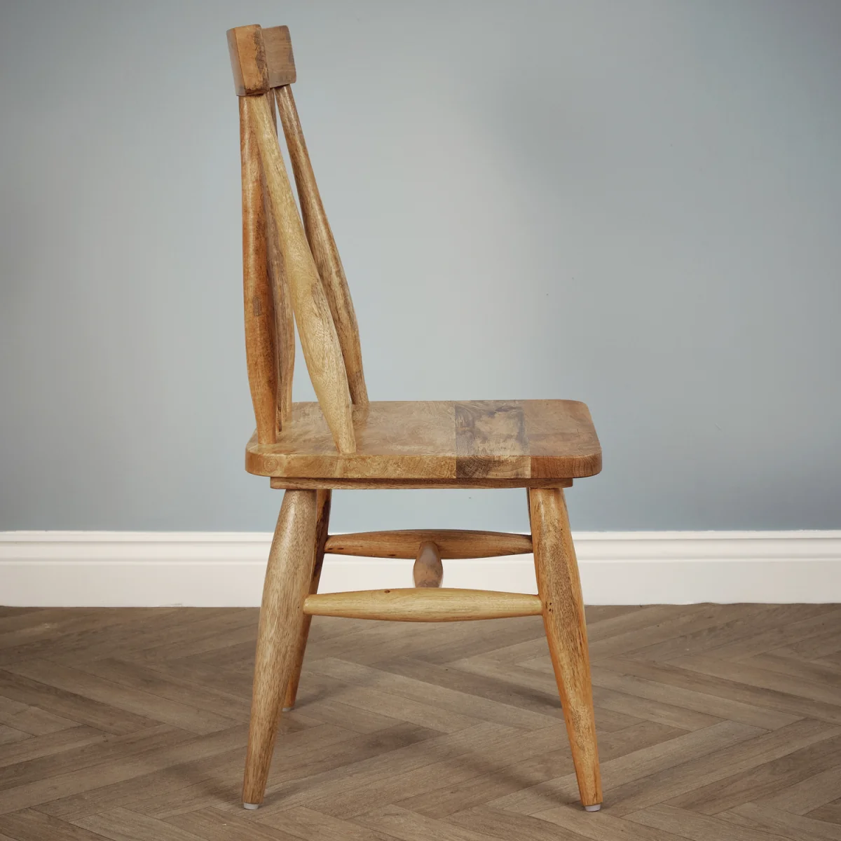Solid Mango Wood Dining Chair - Light Oak – image 4