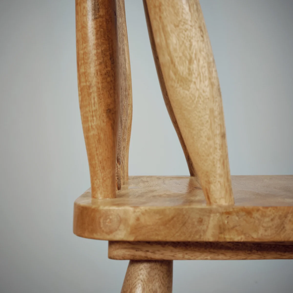 Solid Mango Wood Dining Chair - Light Oak – image 5