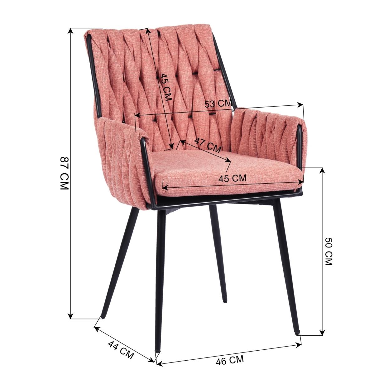 Malthus Set of 2 Dining Chair Armrests - Pink – image 4