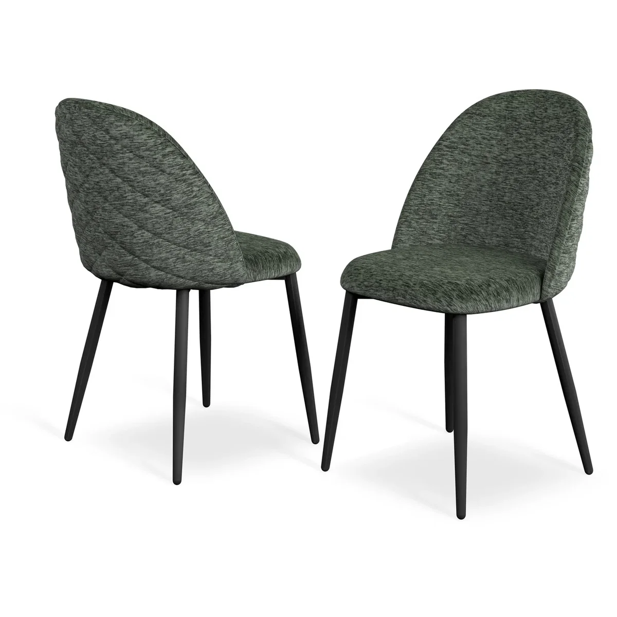 Raye Velvet Upholstered Dining Chairs Set of 2 - Green – image 6