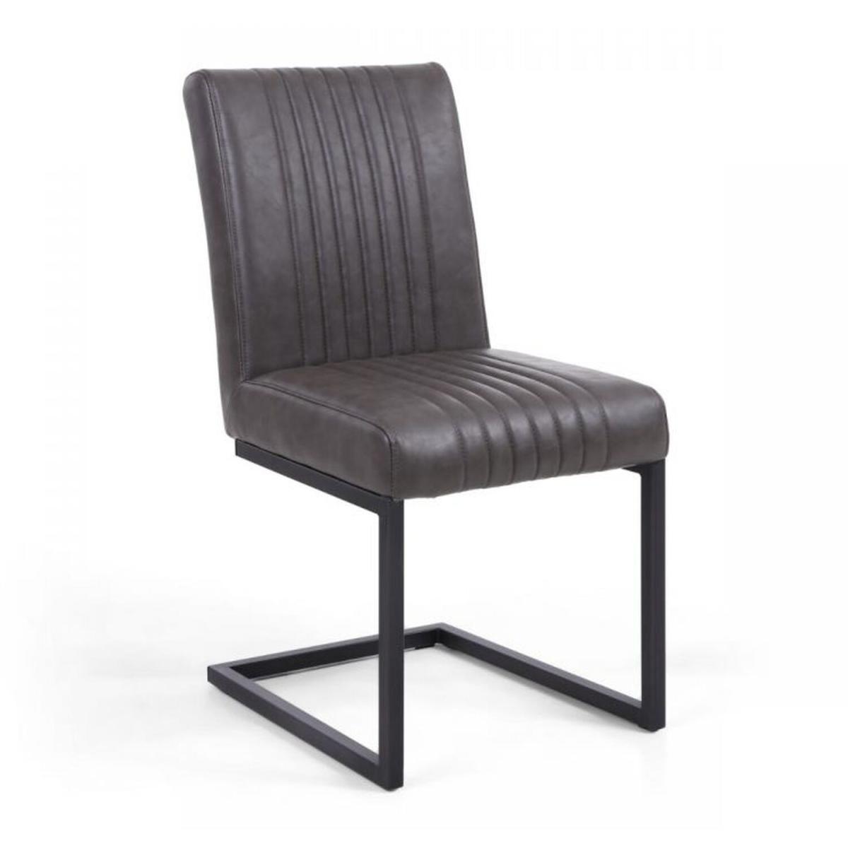 Atharv Grey matching Leather Dining Chairs - Set of 2 - Grey – image 4
