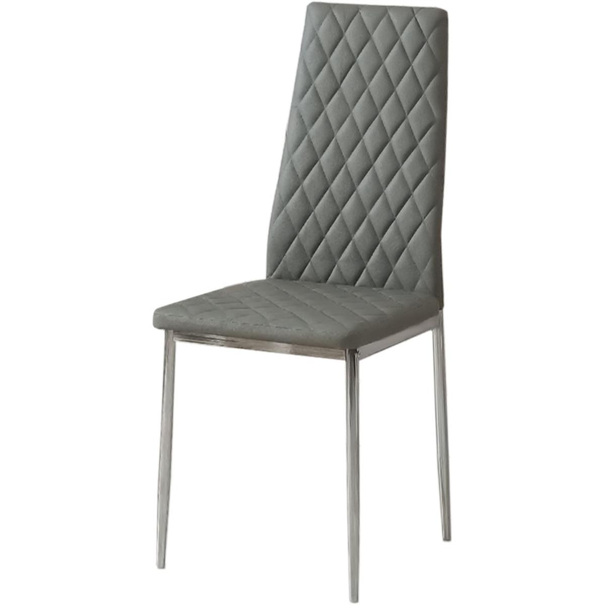 PVC Side Dining Chairs-Grey - Grey – image 3