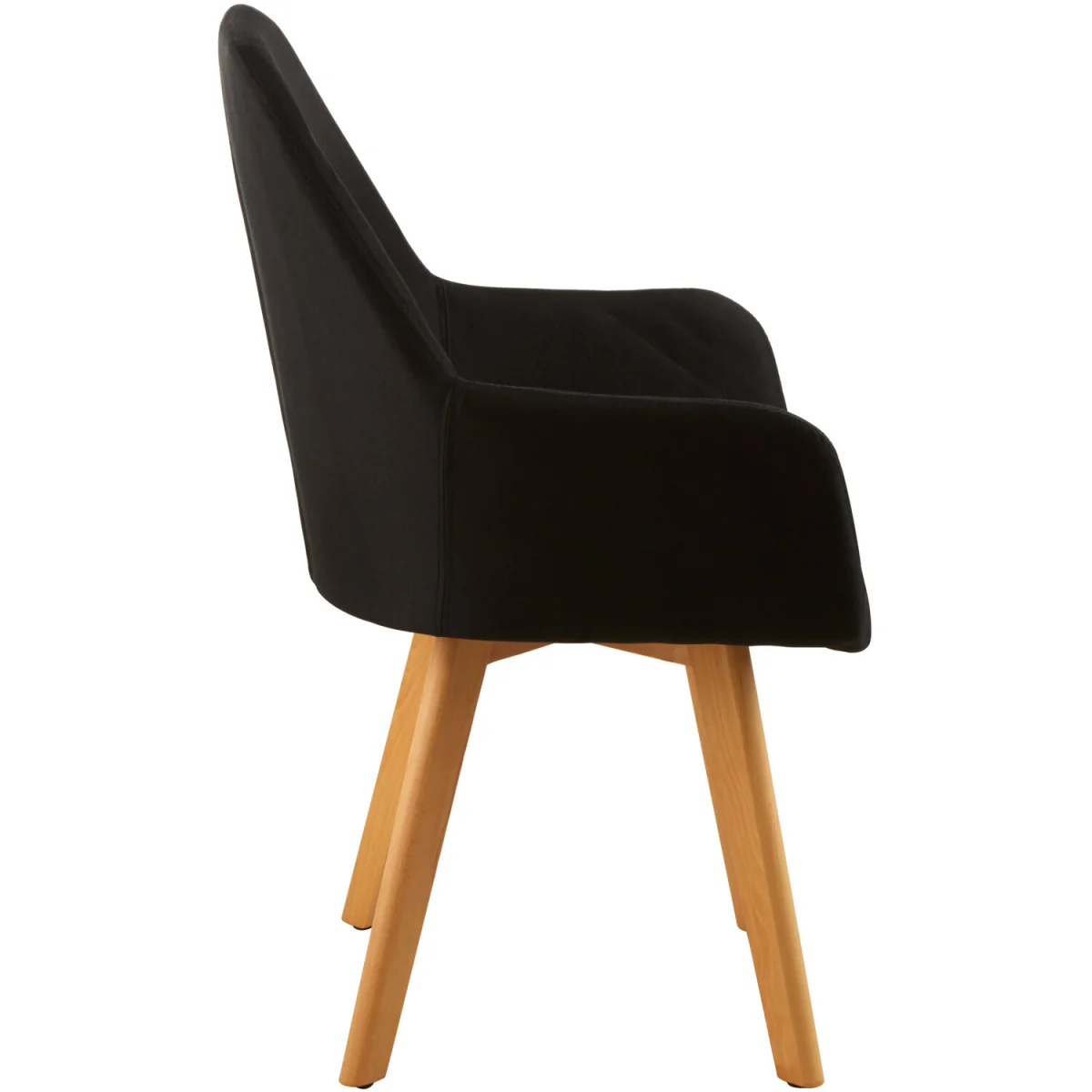 Stockholm Black Dining Chair with Angular Legs - Black – image 3