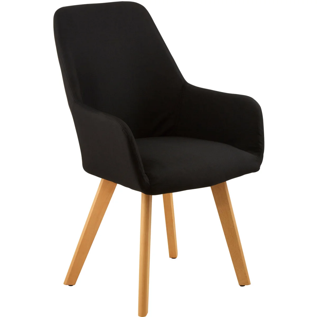 Stockholm Black Dining Chair with Angular Legs - Black – image 4
