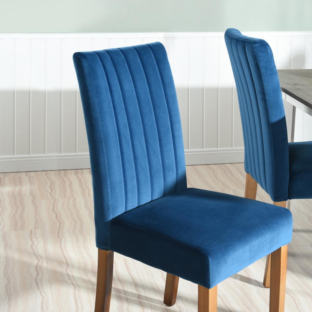 Set of 2 Fawn Elegant Dining Chairs - Blue – image 4