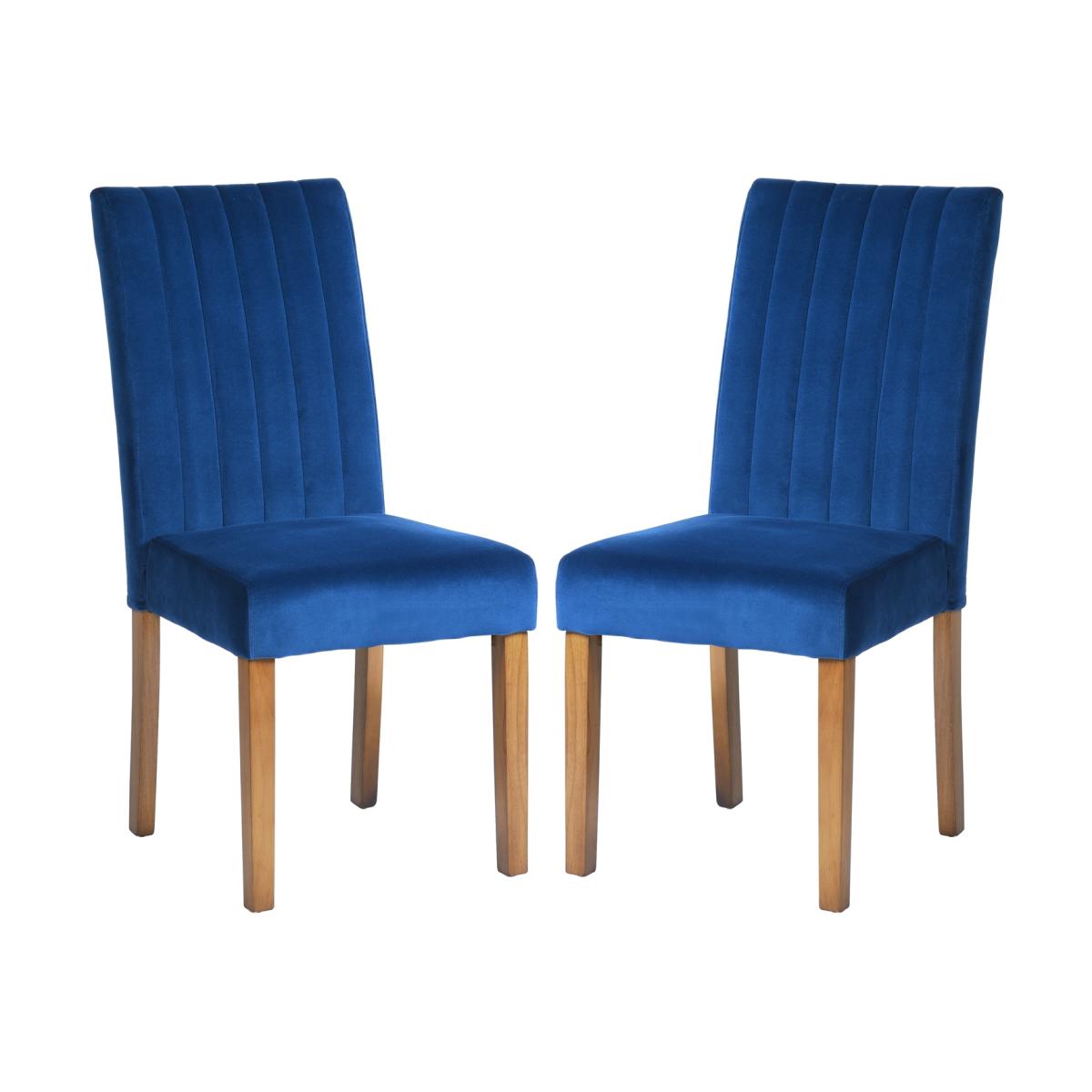 Set of 2 Fawn Elegant Dining Chairs - Blue – image 1