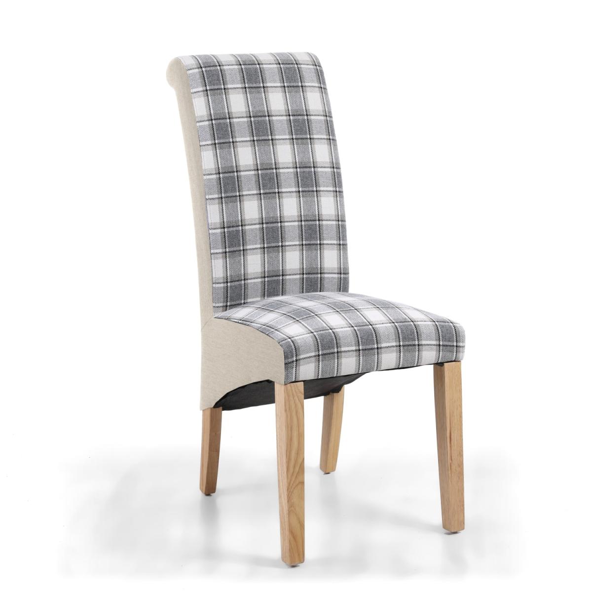 Pair of Kenna Herringbone Check Dining Chairs - Herringbone – image 3