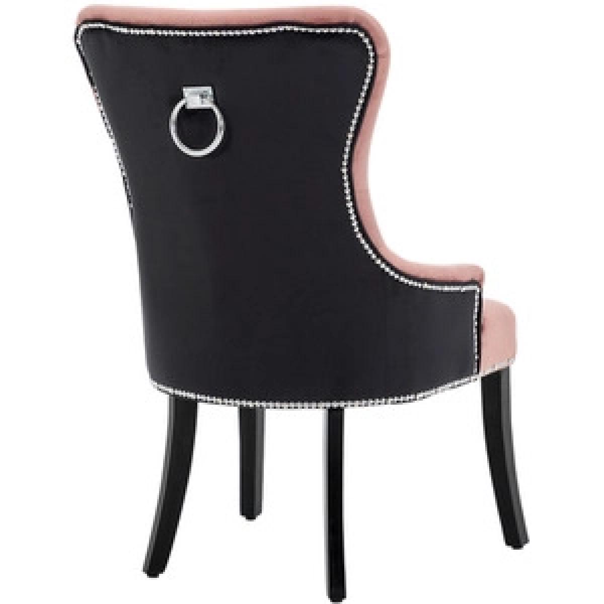 Buttoned High Wingback Dining Chair Set of 4 - Black-Grey – image 10