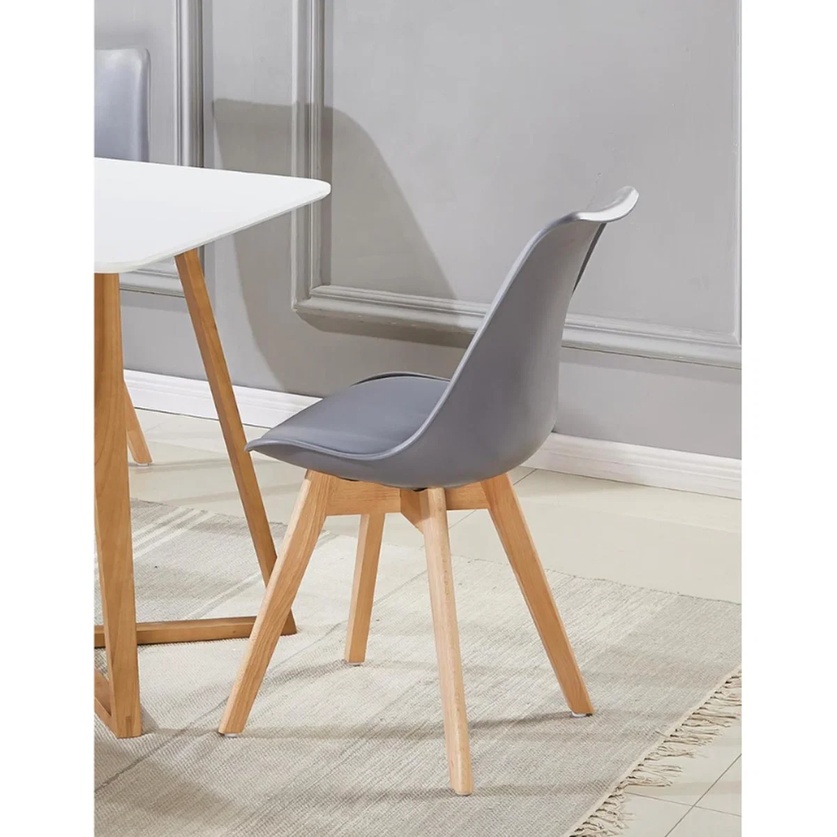Lorenzo Padded Dining Chair Single - Grey – image 6